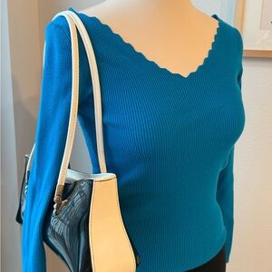 Karen Millen Vibrant Blue Knit Top